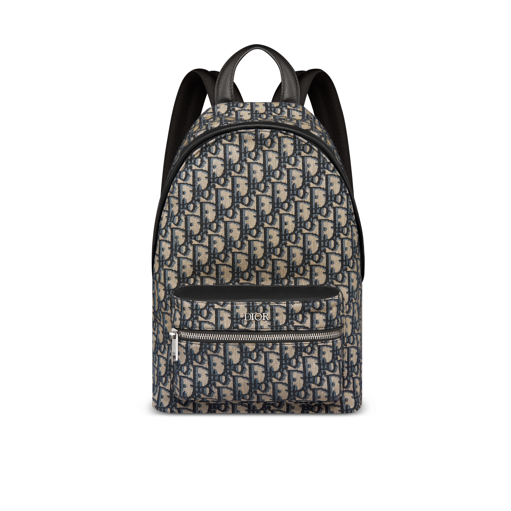 Kid's Rider Backpack Beige and Black Dior Oblique Jacquard E01