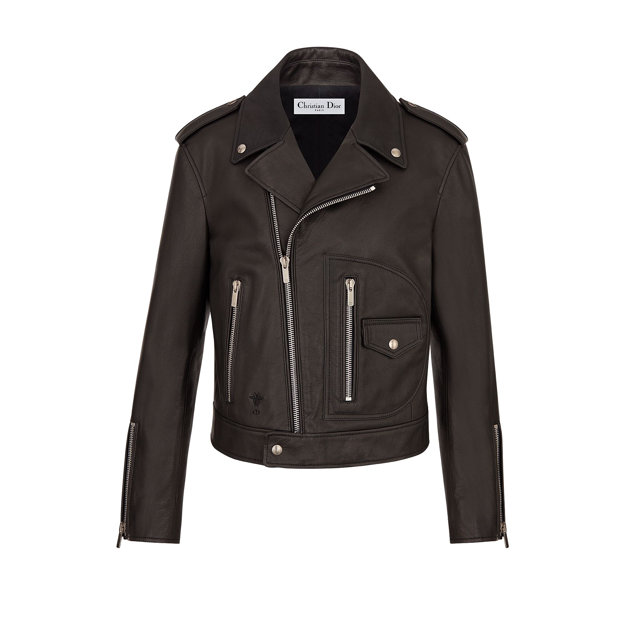 Biker Jacket Black Goatskin E01