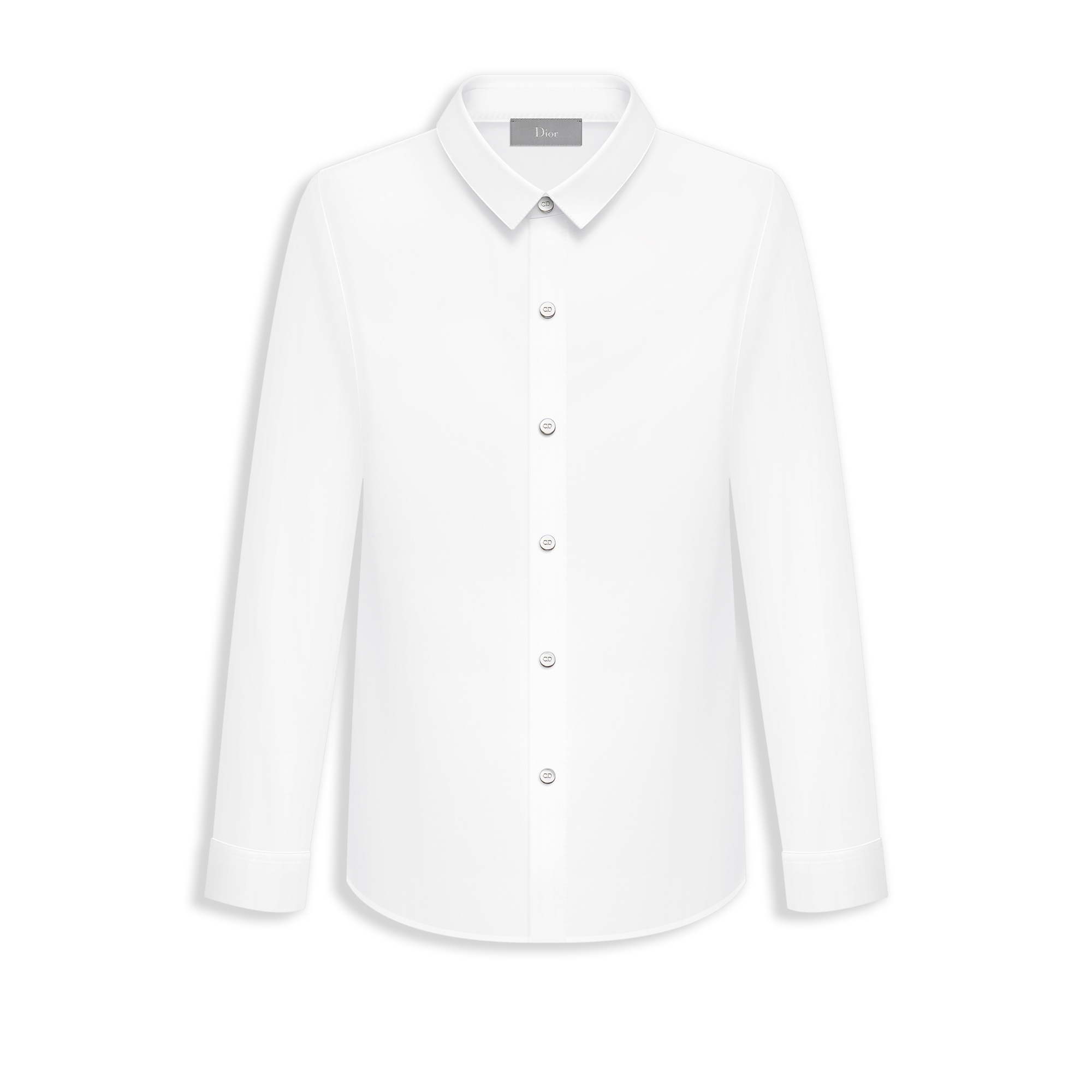 Shirt White Cotton Poplin E01