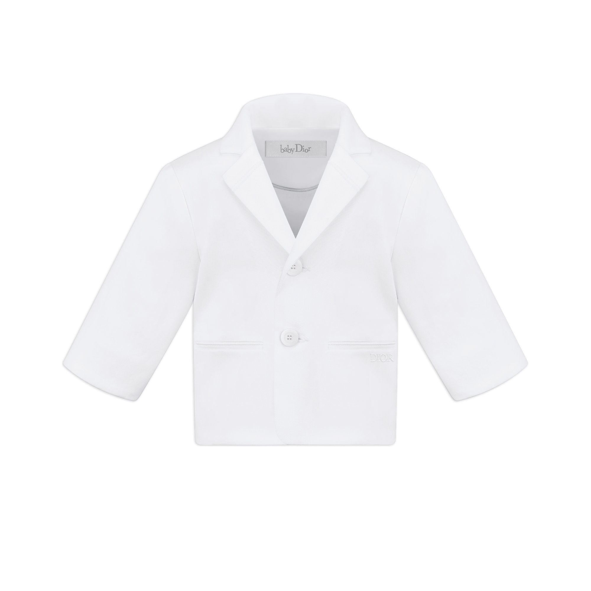 Baby Suit Jacket White Cotton Blend E01